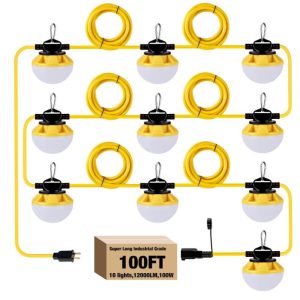 G GJIA 100FT Construction String Lights