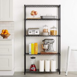 Amazon Basics 5-Shelf Adjustable Heavy Duty Steel Wire Rack